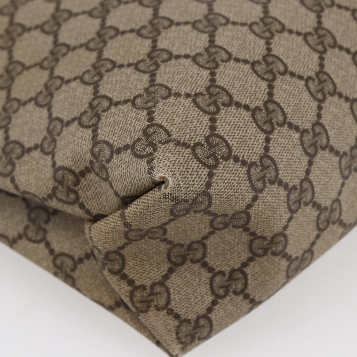 GUCCI GG Supreme Tote Bag PVC Beige Gold 39 02 061 Auth ep11212