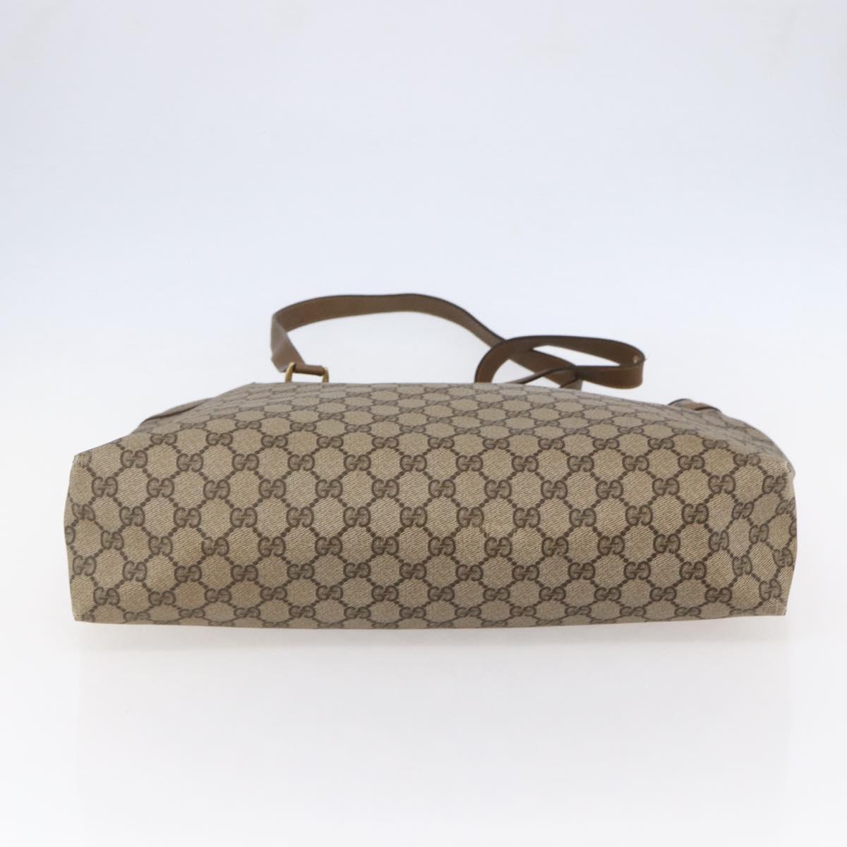 GUCCI GG Supreme Tote Bag PVC Beige Gold 39 02 061 Auth ep11212