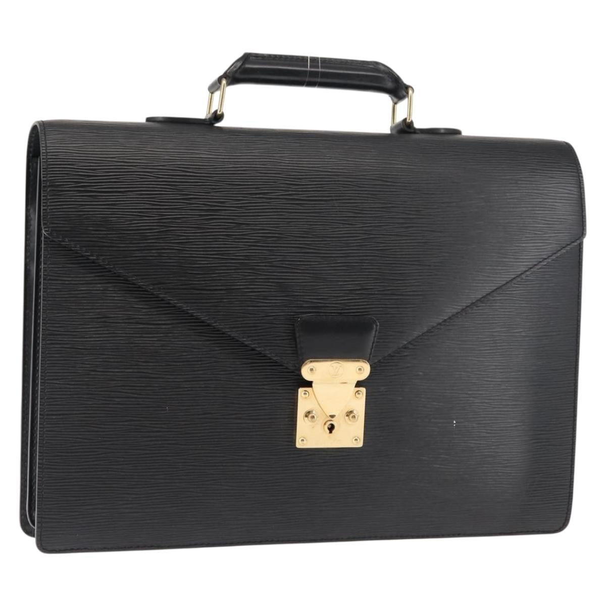 LOUIS VUITTON Epi Serviette Conseiller Business Bag Black M54422 LV Auth ep11214