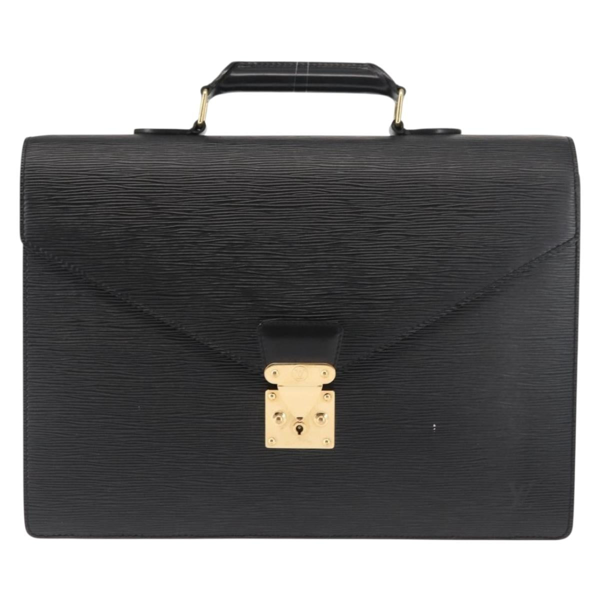 LOUIS VUITTON Epi Serviette Conseiller Business Bag Black M54422 LV Auth ep11214