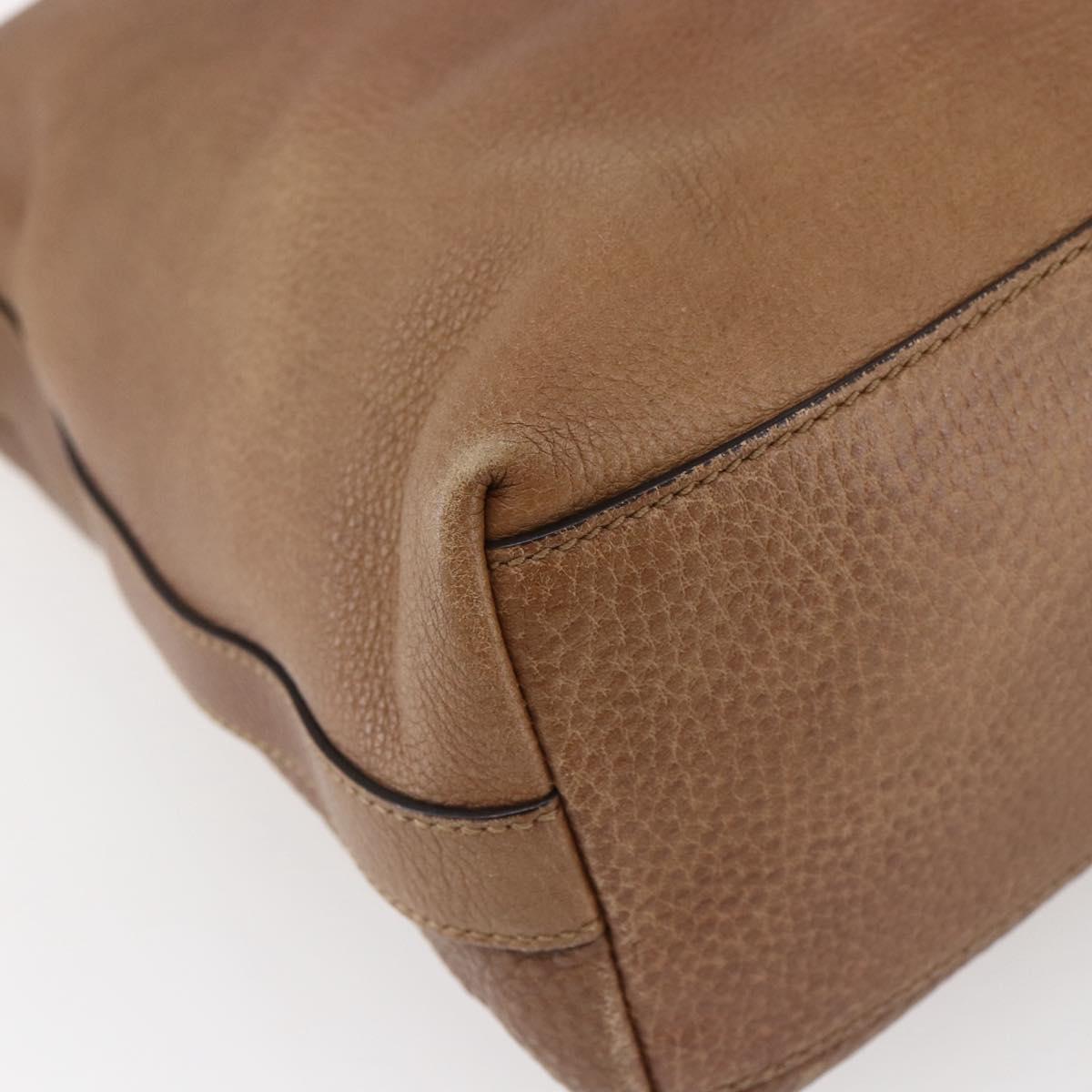 GUCCI Miss GG Hand Bag Leather 2way Brown Silver 326514 Auth ep11215