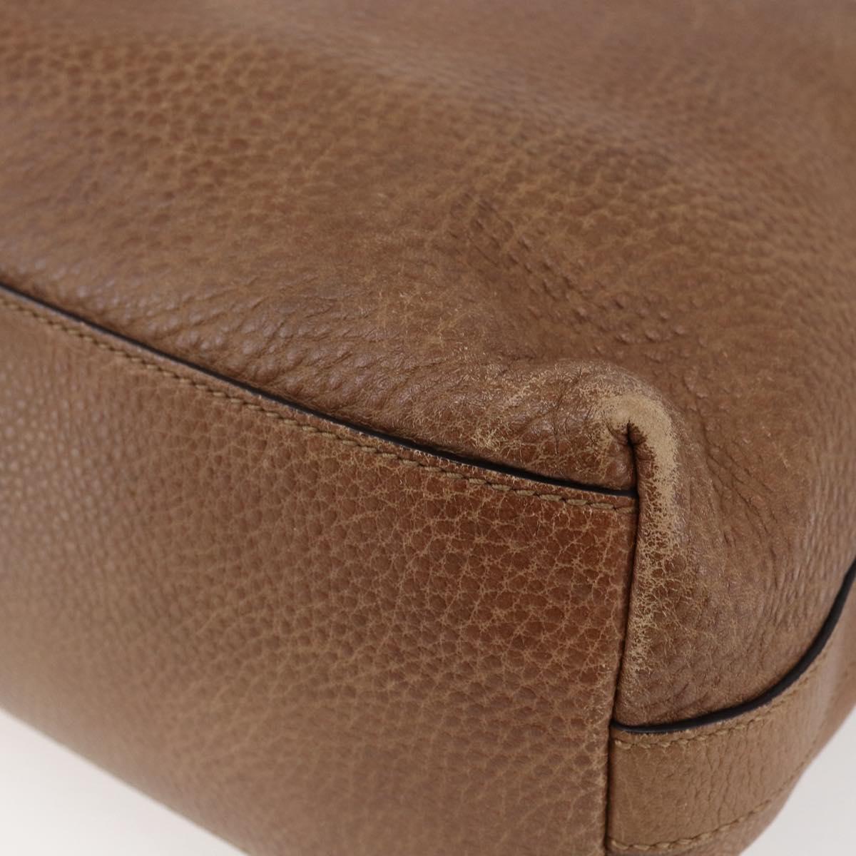 GUCCI Miss GG Hand Bag Leather 2way Brown Silver 326514 Auth ep11215