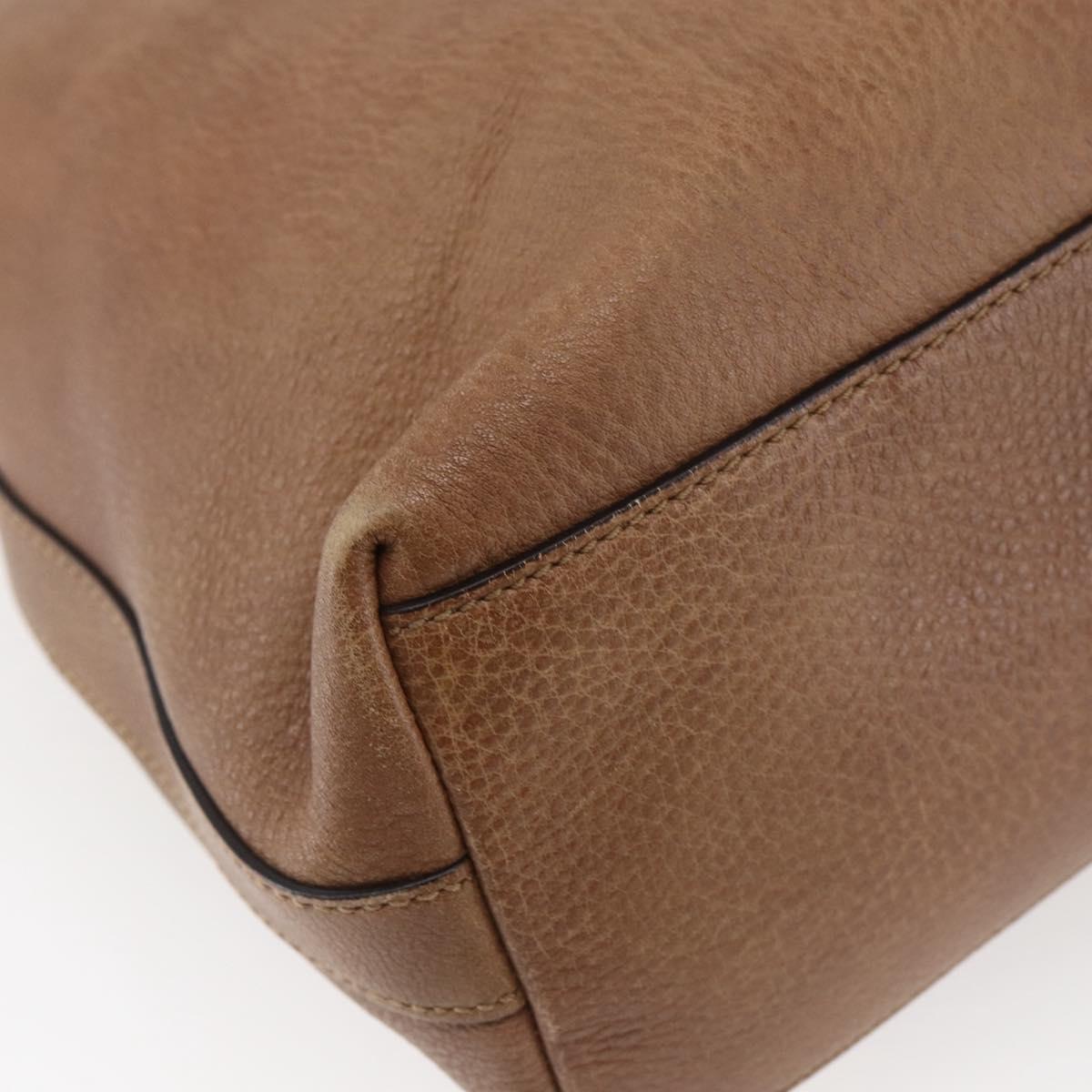 GUCCI Miss GG Hand Bag Leather 2way Brown Silver 326514 Auth ep11215