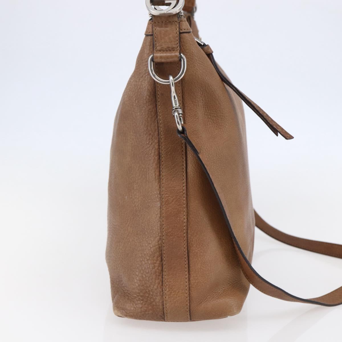 GUCCI Miss GG Hand Bag Leather 2way Brown Silver 326514 Auth ep11215