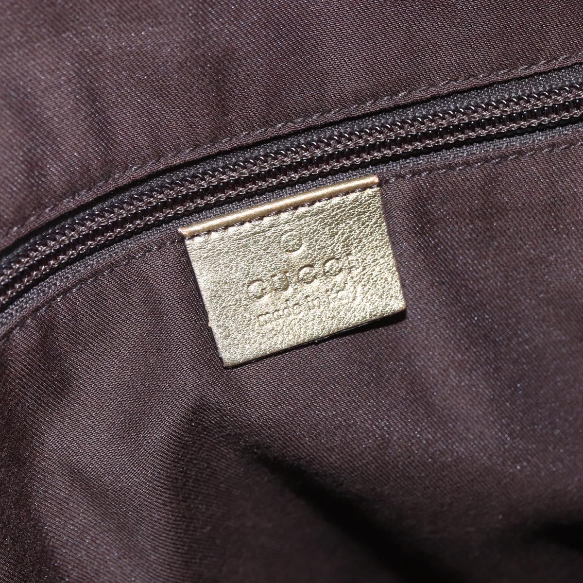 GUCCI GG Canvas Shoulder Bag Beige Gold 145857 Auth ep11216