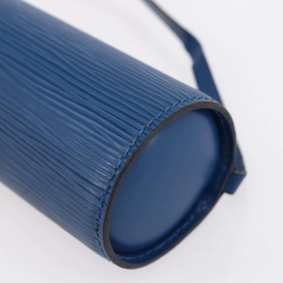 LOUIS VUITTON Epi Soufflot Pouch Blue LV Auth ep11230