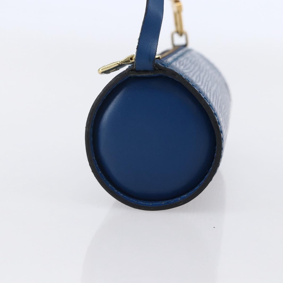 LOUIS VUITTON Epi Soufflot Pouch Blue LV Auth ep11230