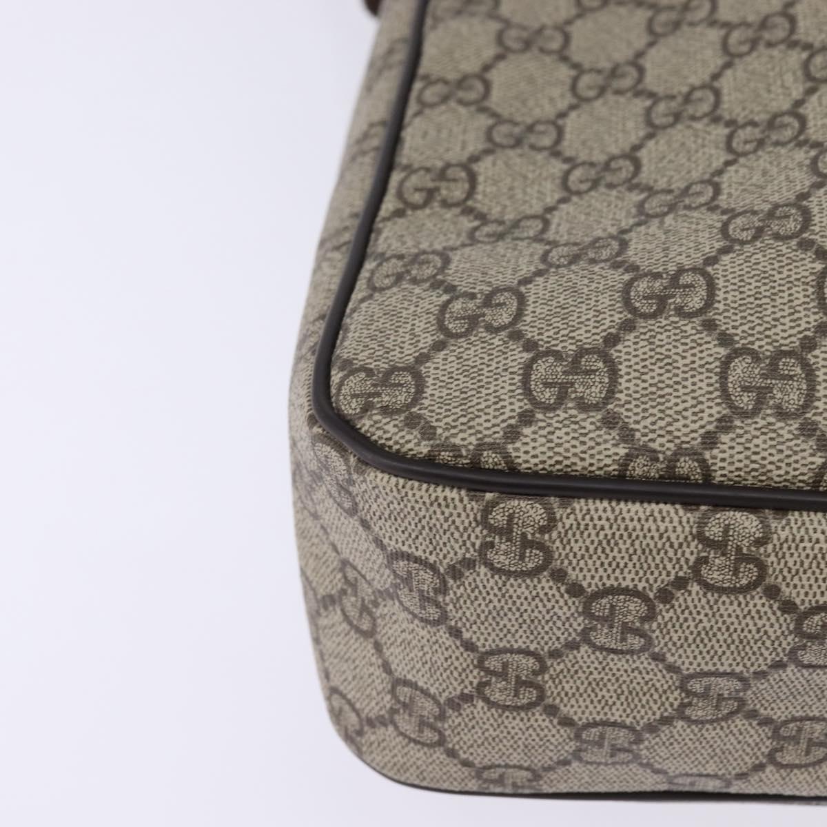 GUCCI GG Supreme Shoulder Bag PVC Beige Gold 201448 Auth ep11234