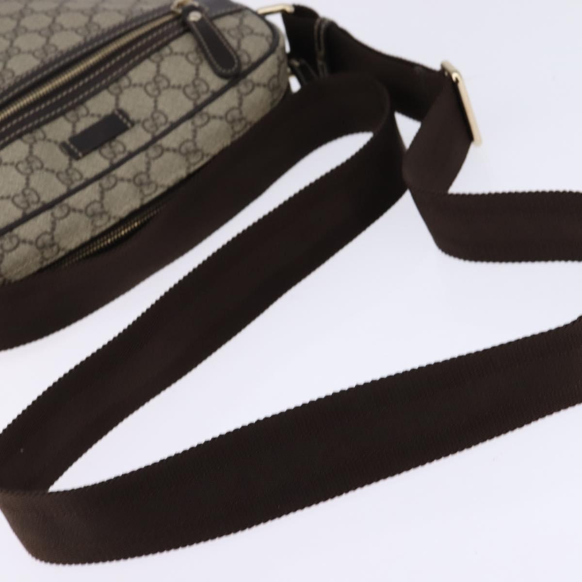 GUCCI GG Supreme Shoulder Bag PVC Beige Gold 201448 Auth ep11234