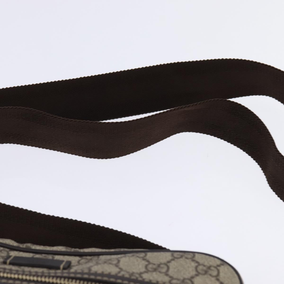 GUCCI GG Supreme Shoulder Bag PVC Beige Gold 201448 Auth ep11234