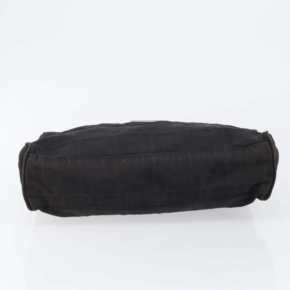 FENDI Zucca Canvas Hand Bag Black Auth ep11239