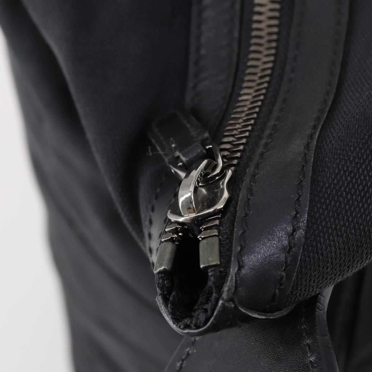 GUCCI Shoulder Bag Canvas Black Auth ep11240