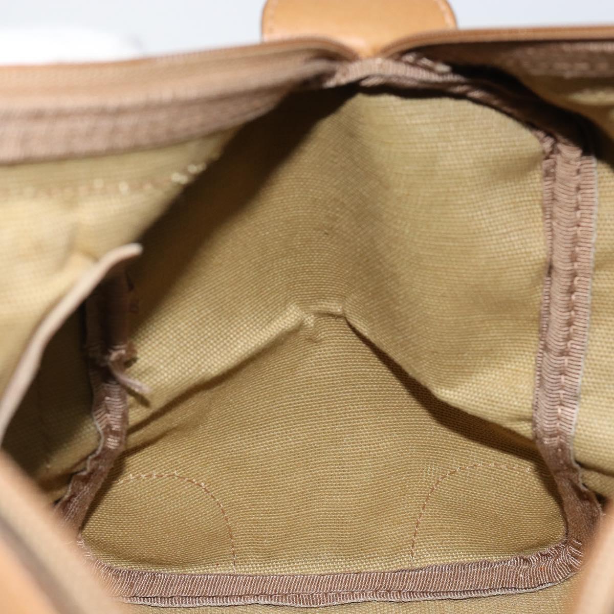 GUCCI Micro GG Canvas Boston Bag Beige Gold Auth ep11245