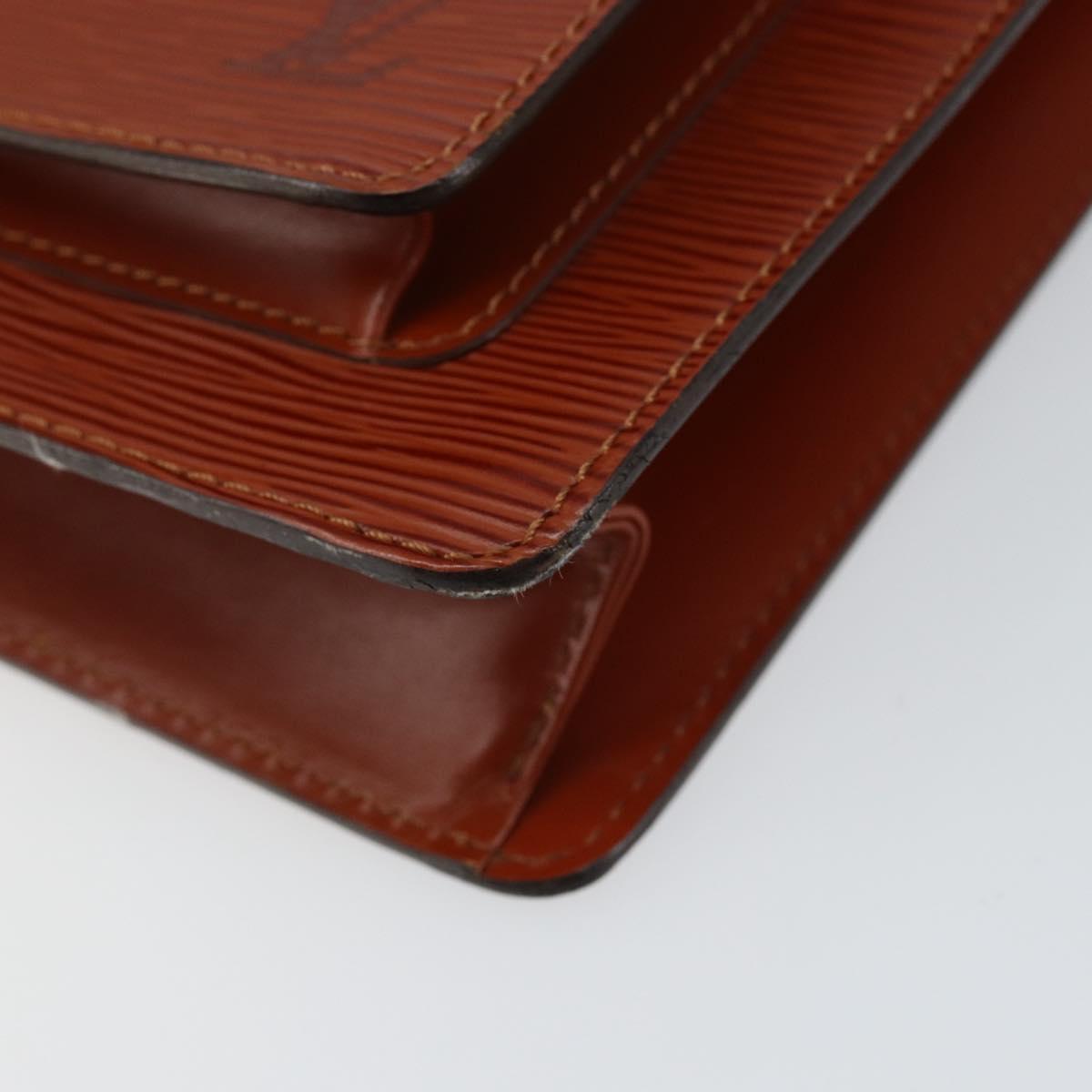 LOUIS VUITTON Epi Monceau 28 Hand Bag Brown M52123 LV Auth ep11246