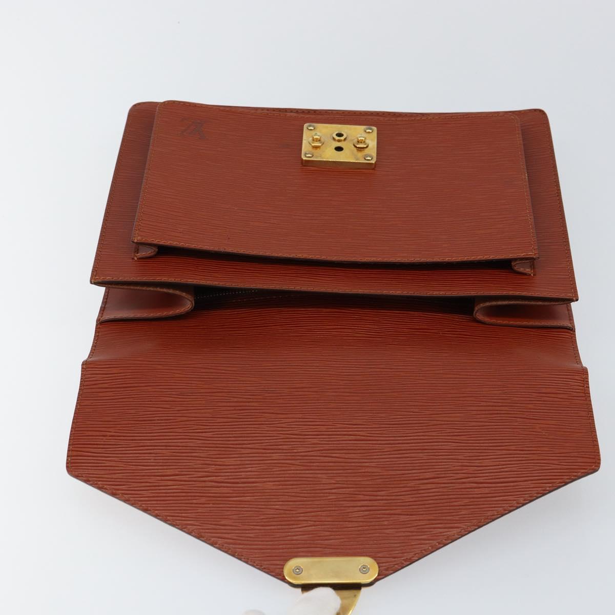 LOUIS VUITTON Epi Monceau 28 Hand Bag Brown M52123 LV Auth ep11246