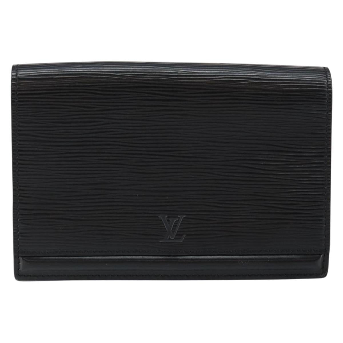 LOUIS VUITTON Epi Pochette Ceinture Waist Bag Black M52602 LV Auth ep11253