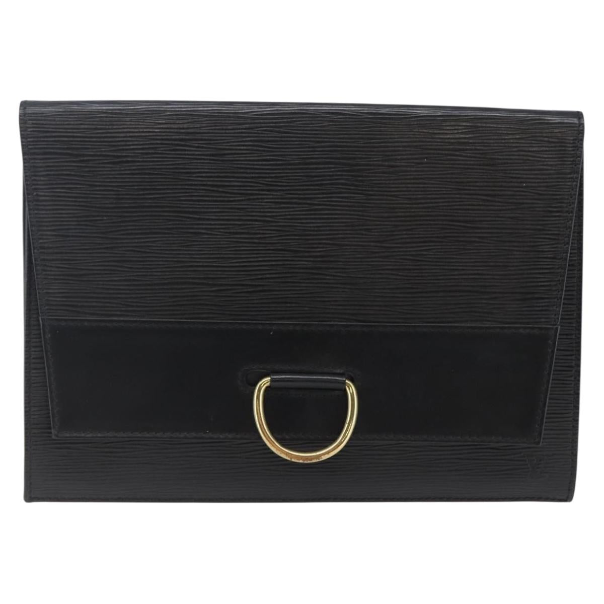LOUIS VUITTON Epi Jena Clutch Bag Black M52722 LV Auth ep11254