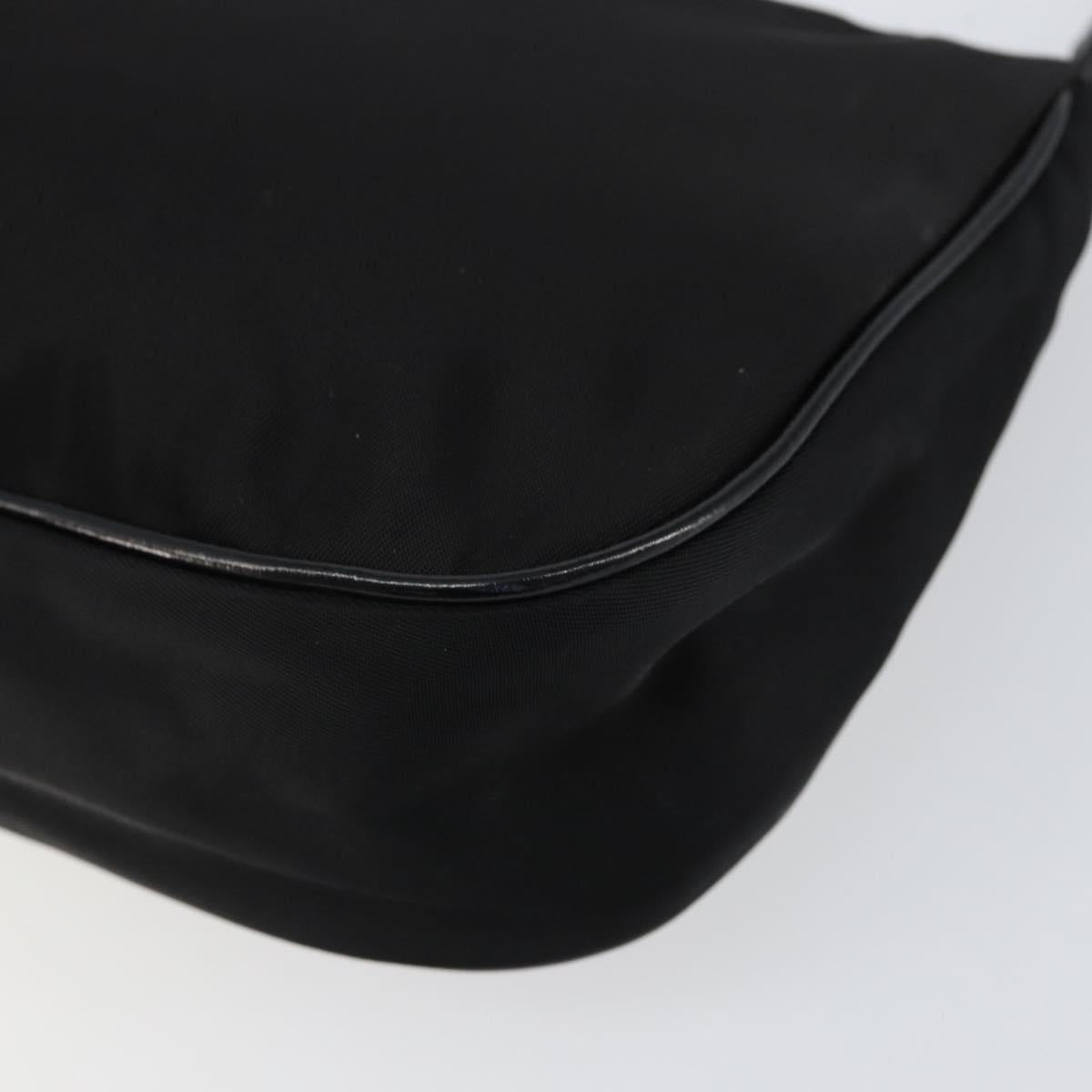PRADA Accessory Pouch Nylon Black Silver Auth ep11271