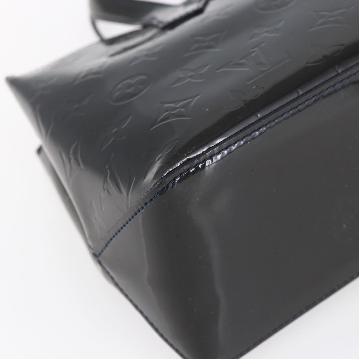 LOUIS VUITTON Vernis Wilshire PM Tote Bag Blue Infini M91451 LV Auth ep11286