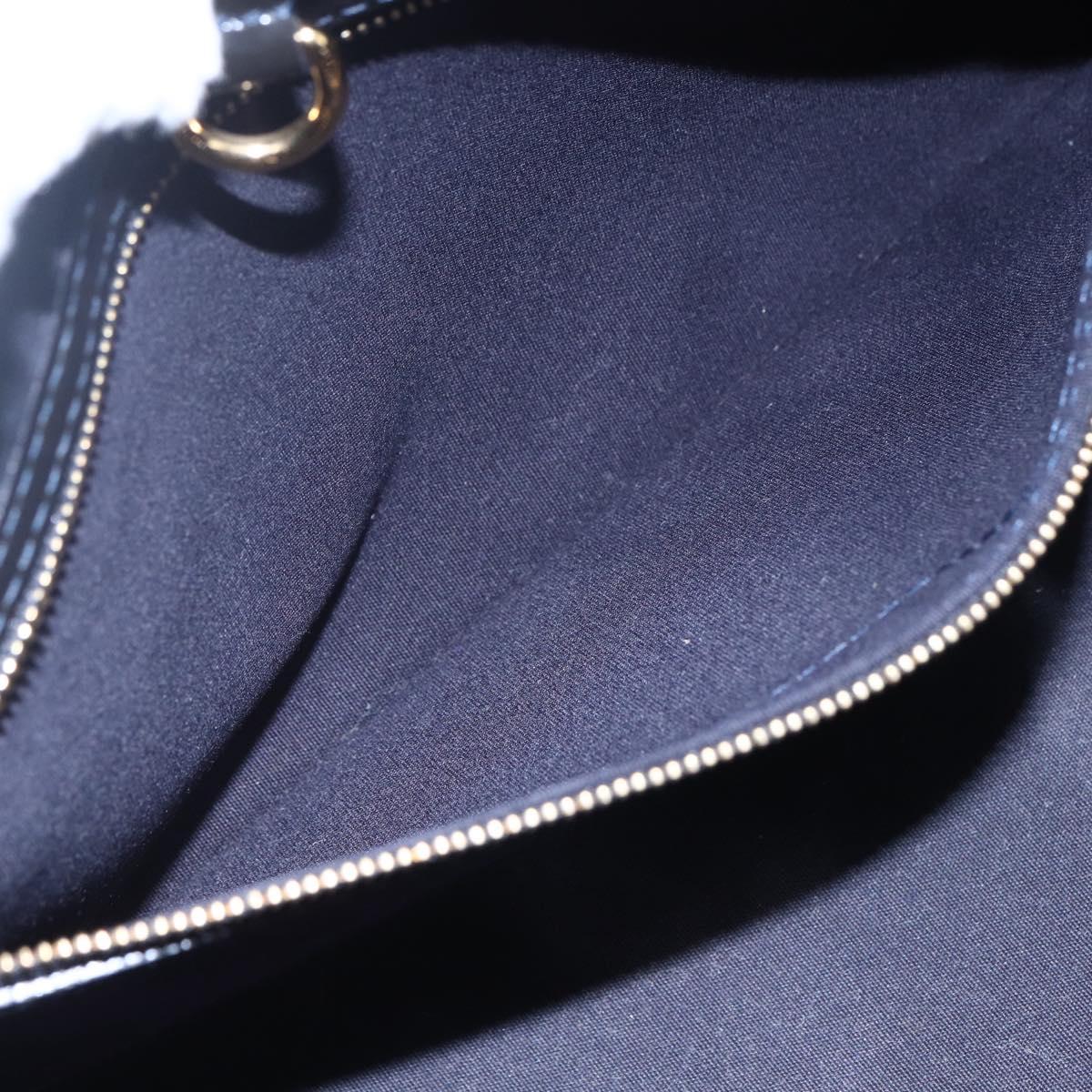 LOUIS VUITTON Vernis Wilshire PM Tote Bag Blue Infini M91451 LV Auth ep11286