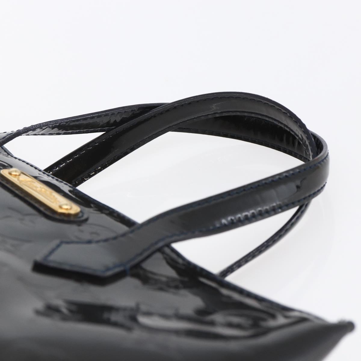 LOUIS VUITTON Vernis Wilshire PM Tote Bag Blue Infini M91451 LV Auth ep11286