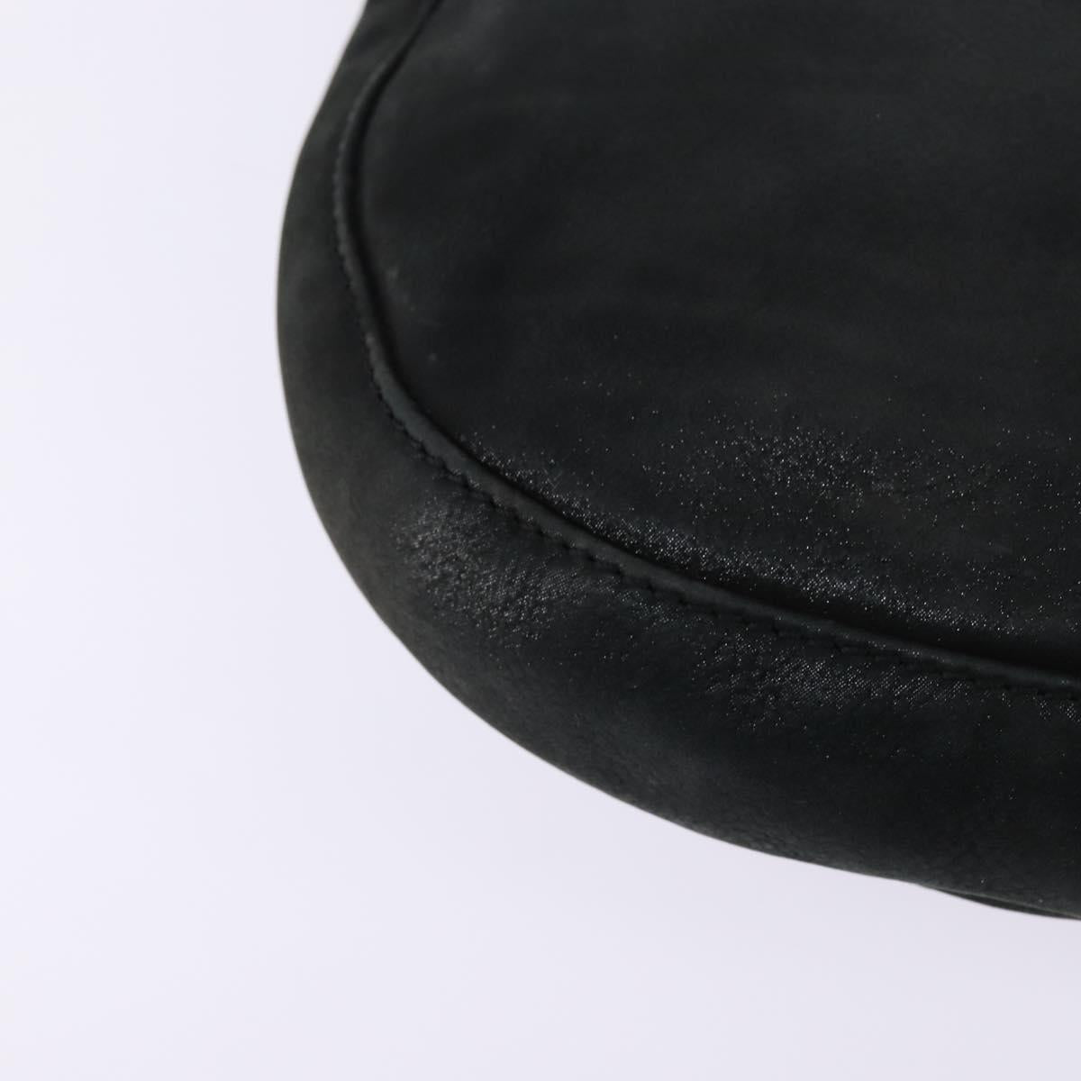 FENDI Shoulder Bag polyester Black Gold Auth ep11289