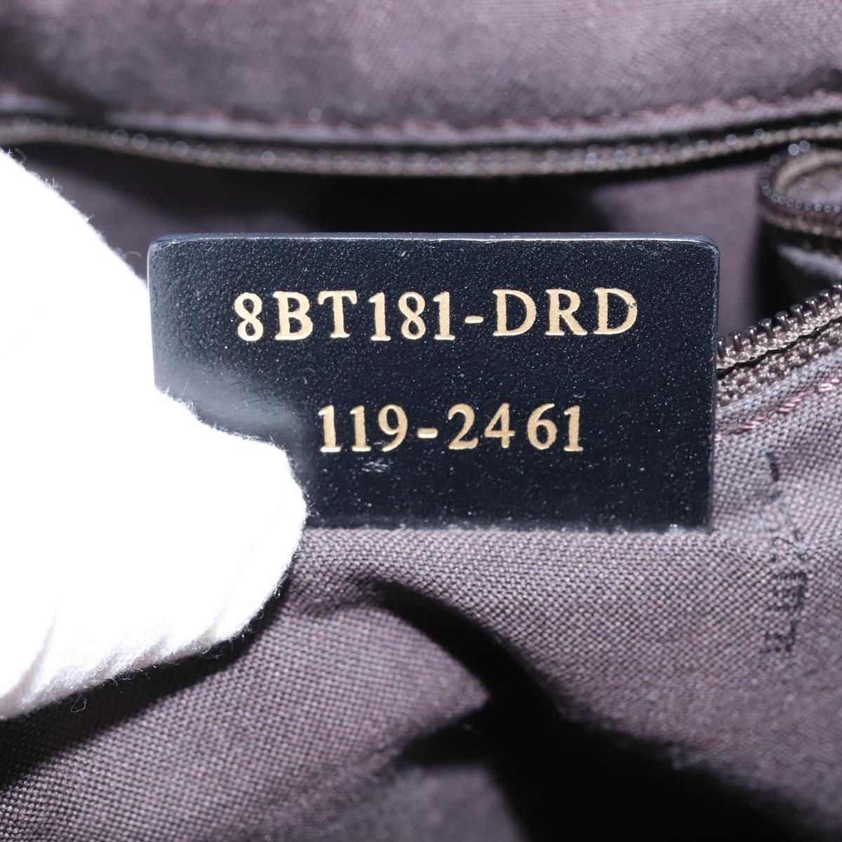 FENDI Shoulder Bag polyester Black Gold Auth ep11289