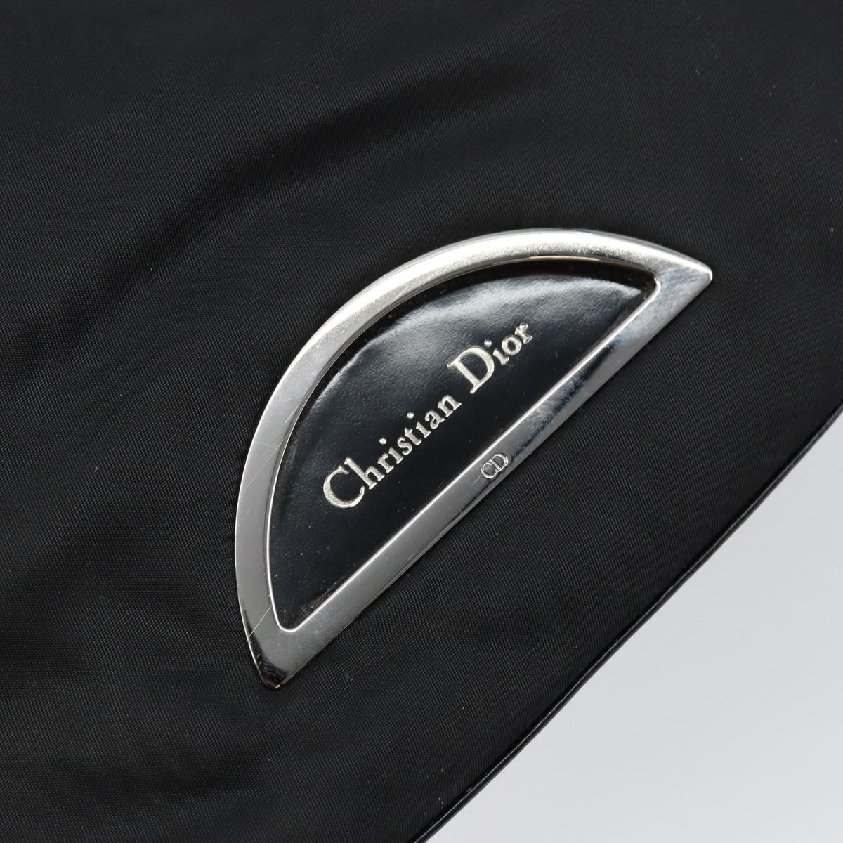 Christian Dior Maris Pearl Hand Bag Nylon Black Auth ep11290