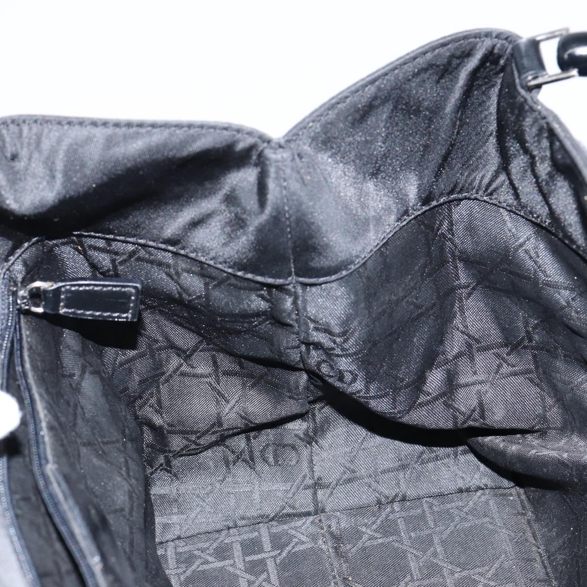 Christian Dior Maris Pearl Hand Bag Nylon Black Auth ep11290