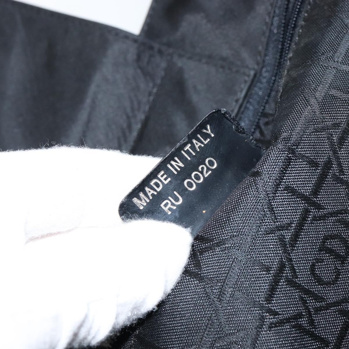 Christian Dior Maris Pearl Hand Bag Nylon Black Auth ep11290