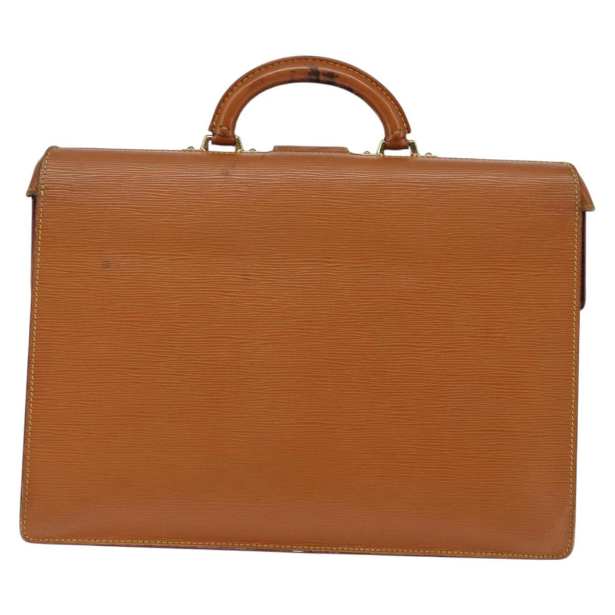 LOUIS VUITTON Epi Serviette Fermoir Bag Zipangu Gold M54358 LV Auth ep11319