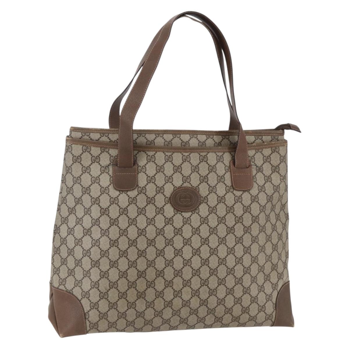 GUCCI GG Supreme Tote Bag PVC Beige 002 123 0093 Auth ep11324