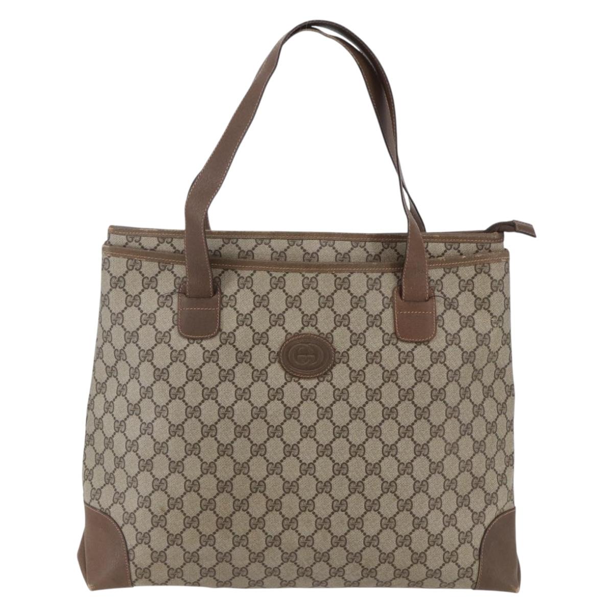 GUCCI GG Supreme Tote Bag PVC Beige 002 123 0093 Auth ep11324