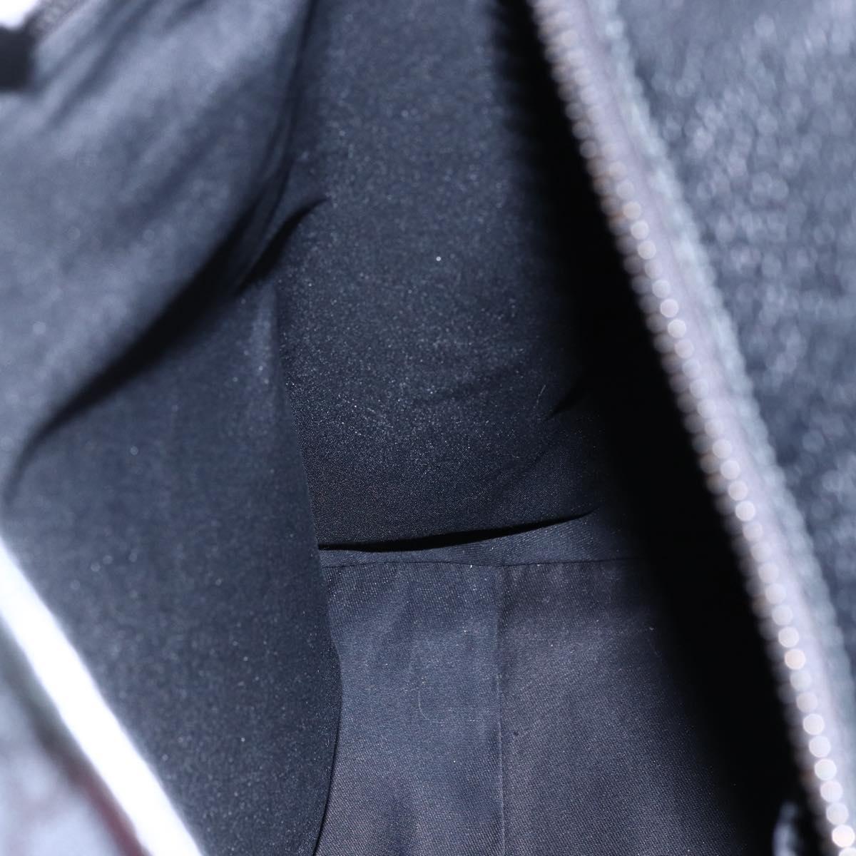 GUCCI GG Canvas Web Sherry Line Tote Bag 2way Black Silver 256099 Auth ep11333