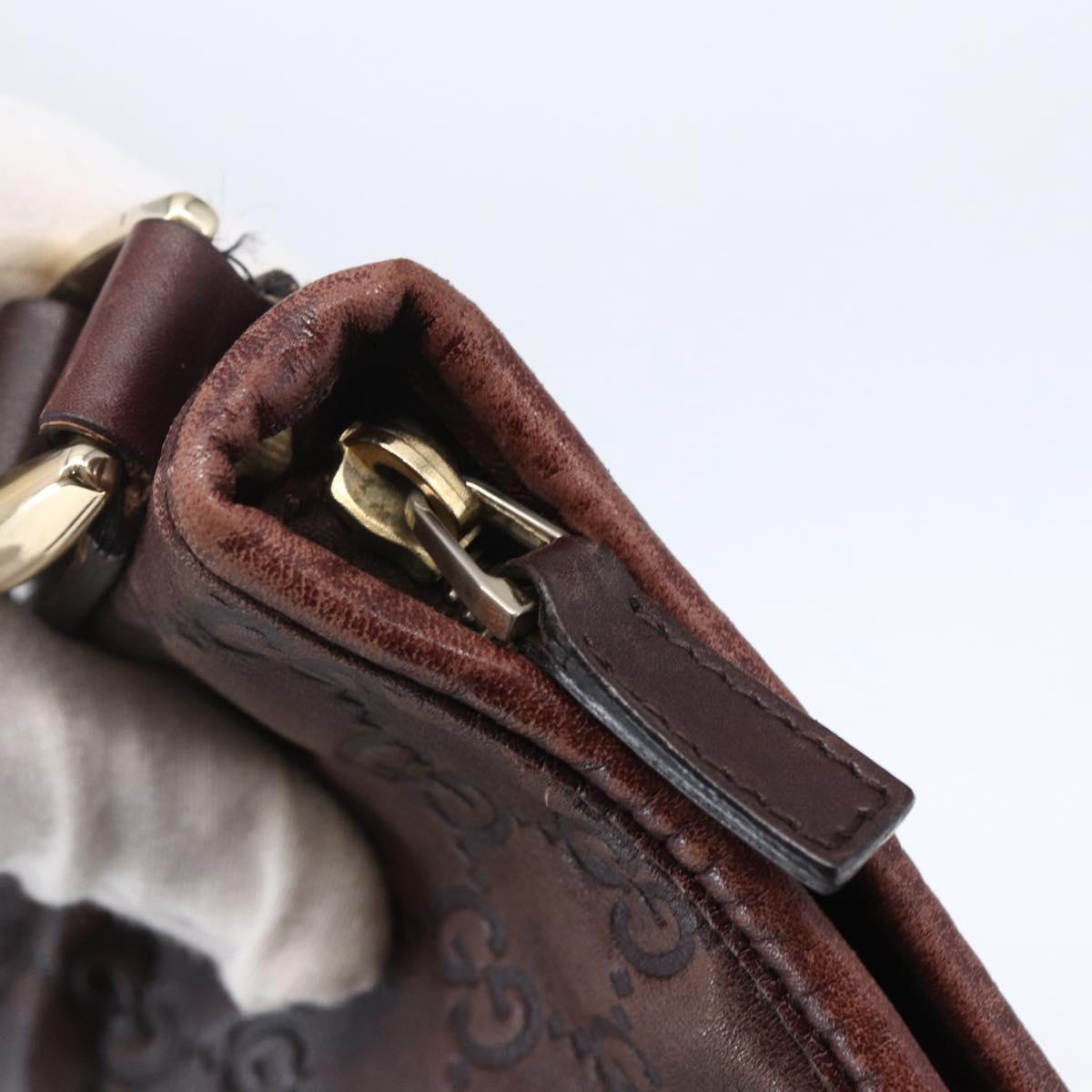 GUCCI Guccissima Abbey GG Canvas Bag Leather Bordeaux Gold 131326 Auth ep11342