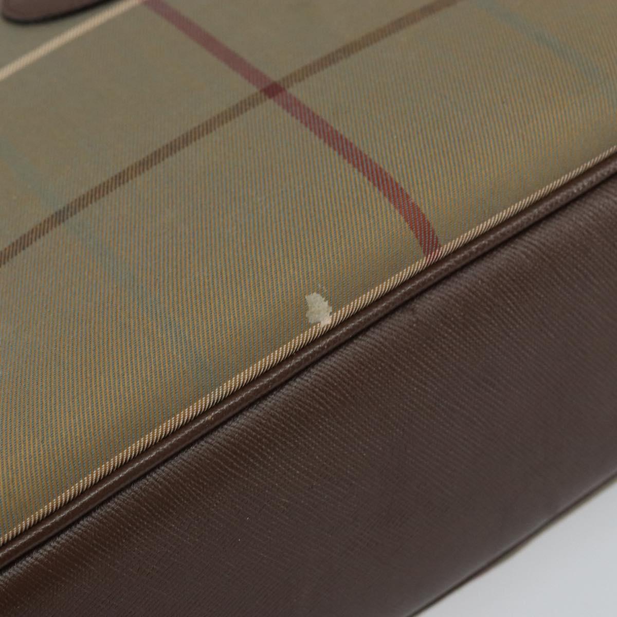 Burberrys Nova Check Shoulder Bag Canvas Beige Gold Auth ep11351