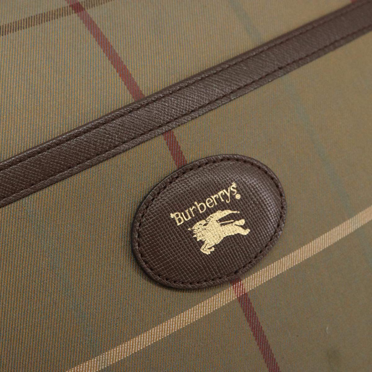 Burberrys Nova Check Shoulder Bag Canvas Beige Gold Auth ep11351