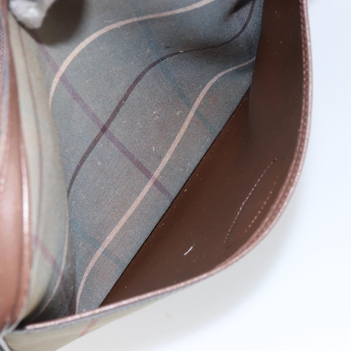 Burberrys Nova Check Shoulder Bag Canvas Beige Gold Auth ep11351