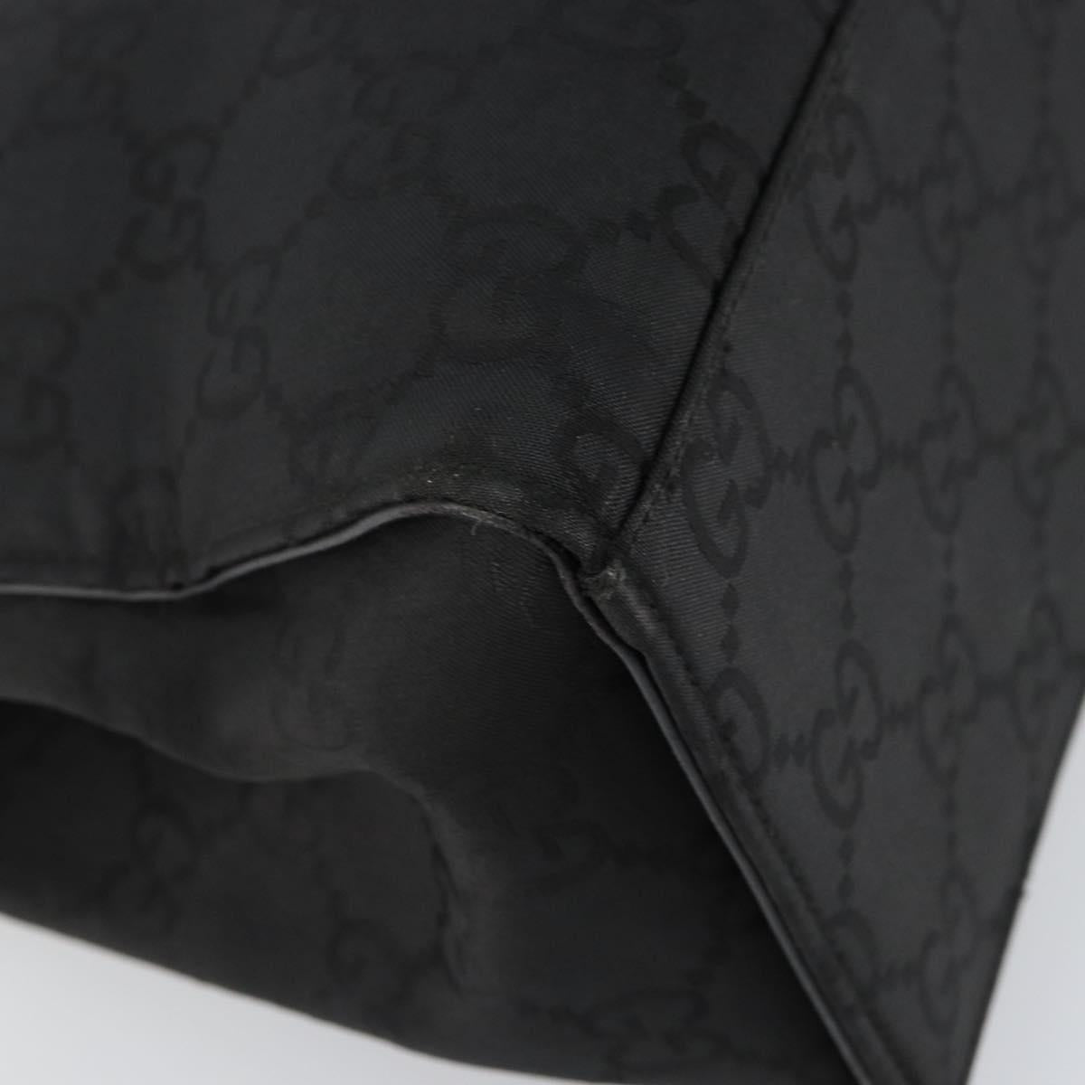 GUCCI Bamboo GG Canvas Hand Bag Black Silver 002 1010 3754 Auth ep11357