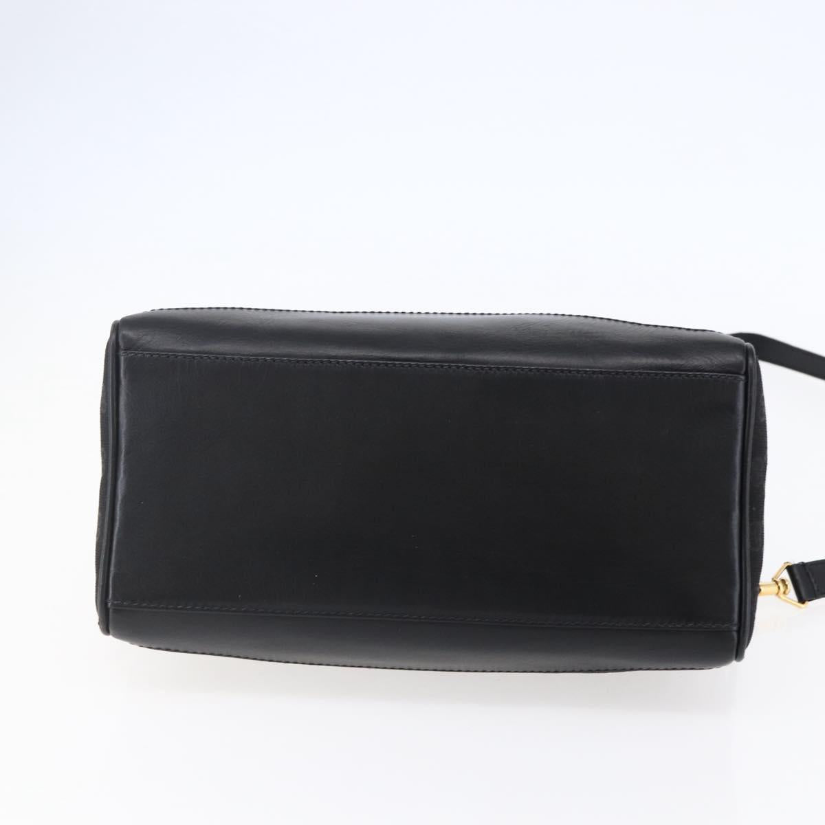 GUCCI GG Canvas Boston Bag 2way Black Gold Auth ep11361