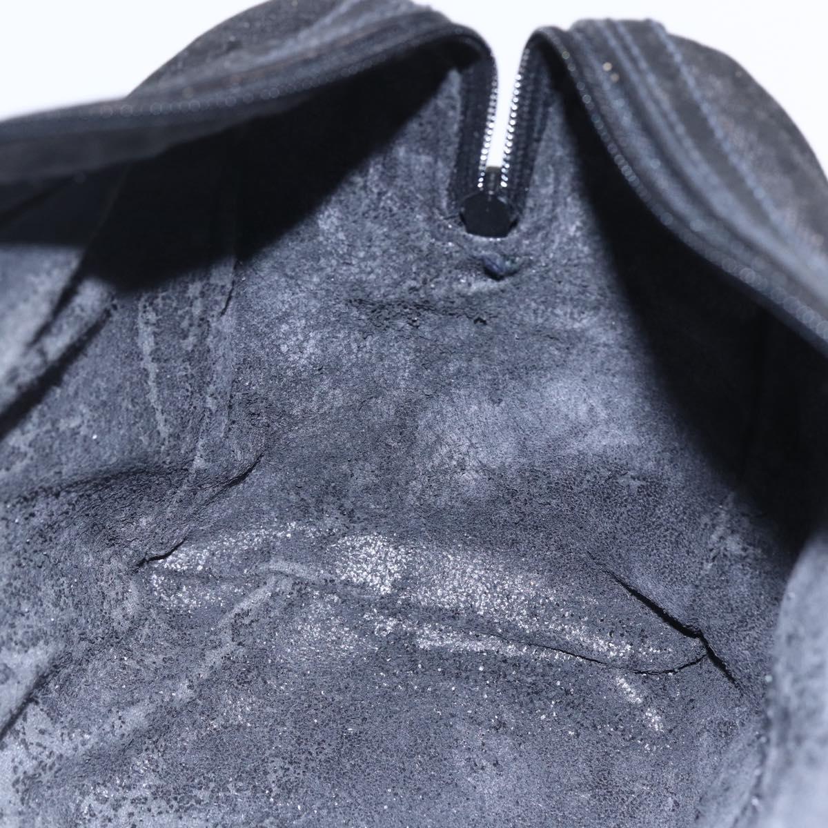 GUCCI GG Canvas Boston Bag 2way Black Gold Auth ep11361