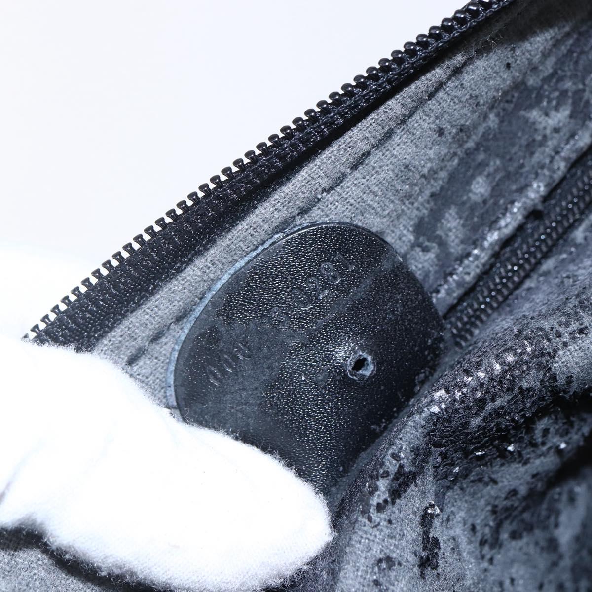 GUCCI GG Canvas Boston Bag 2way Black Gold Auth ep11361