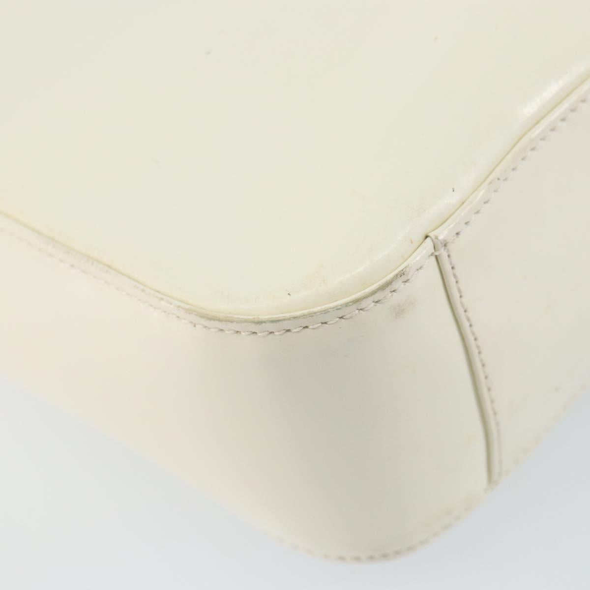 GUCCI Soho Shoulder Bag Enamel White Auth ep11364