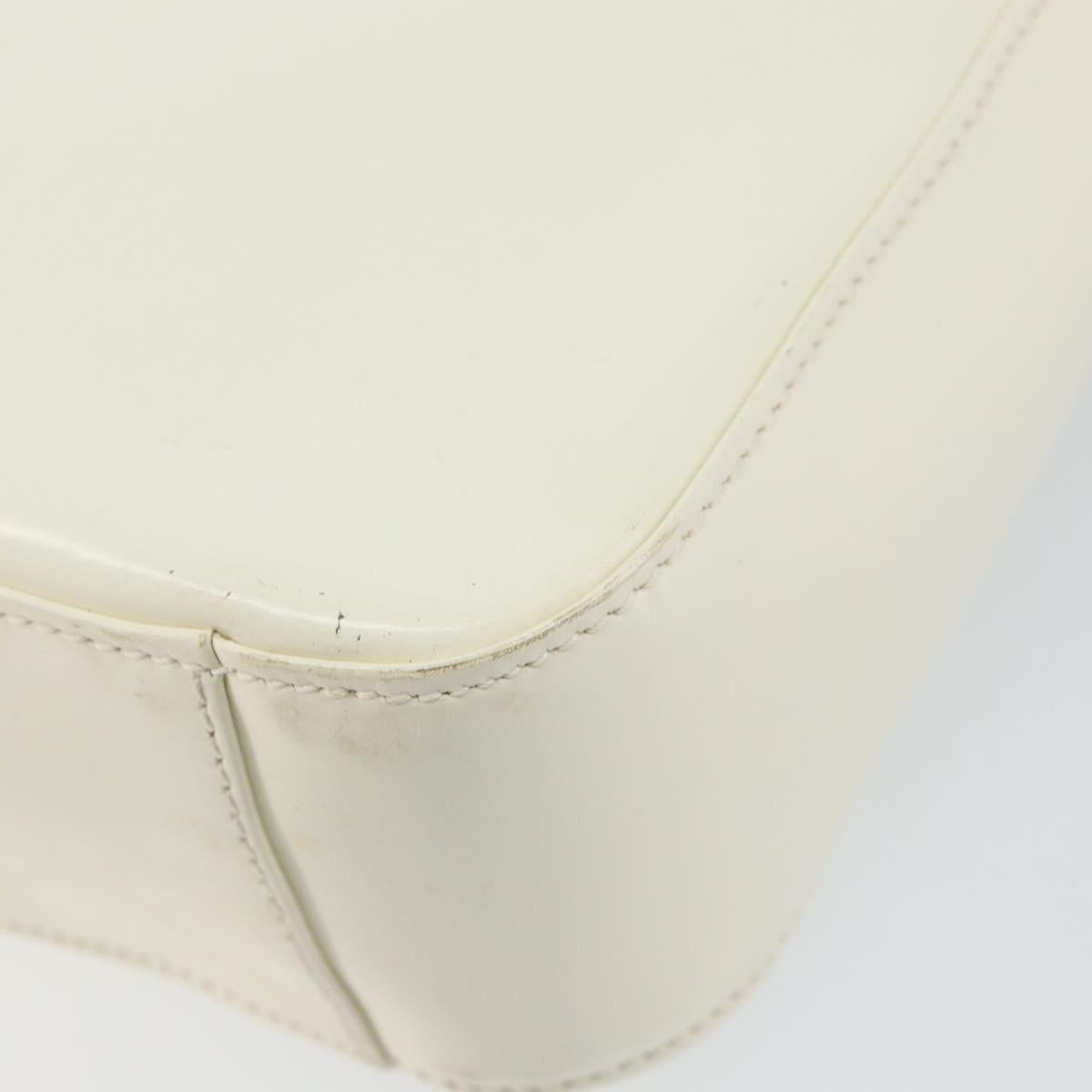 GUCCI Soho Shoulder Bag Enamel White Auth ep11364