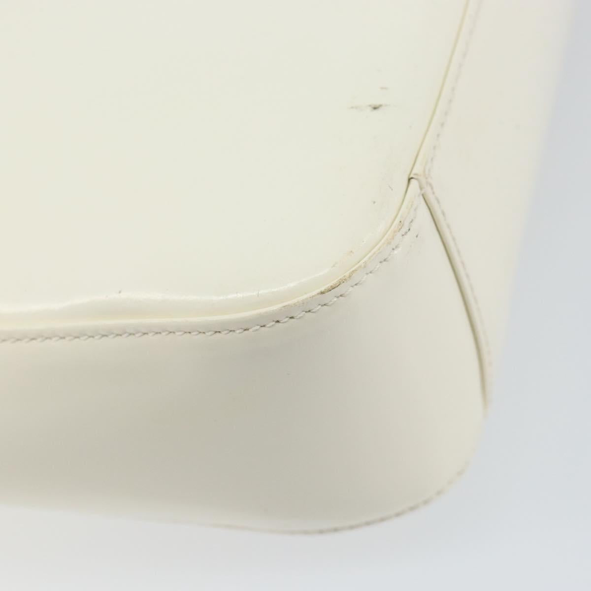 GUCCI Soho Shoulder Bag Enamel White Auth ep11364