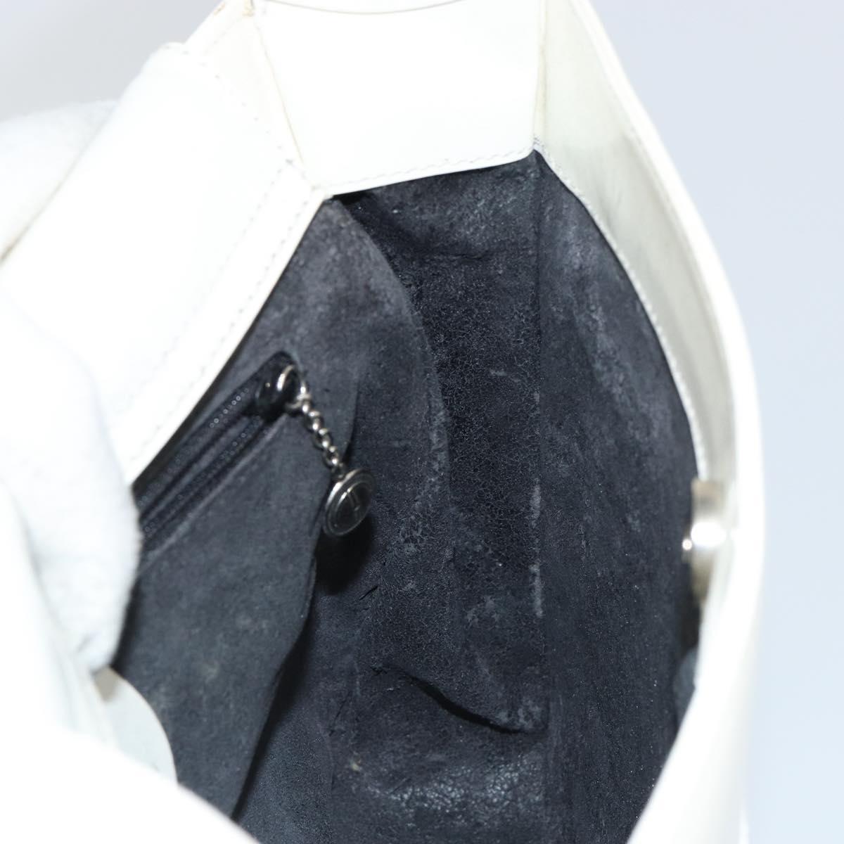 GUCCI Soho Shoulder Bag Enamel White Auth ep11364