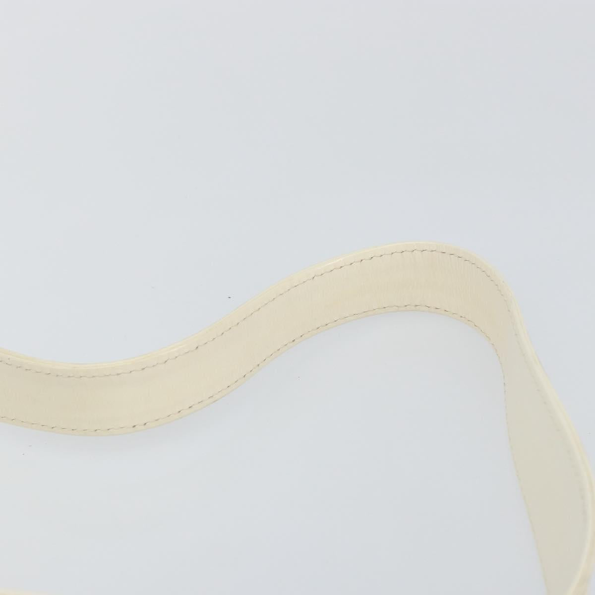 GUCCI Soho Shoulder Bag Enamel White Auth ep11364