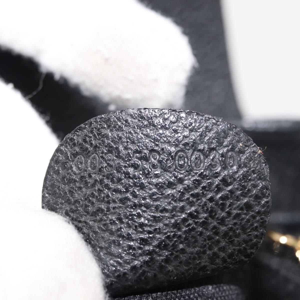 GUCCI Bamboo Backpack Suede Black Gold 003 58 0030 Auth ep11366