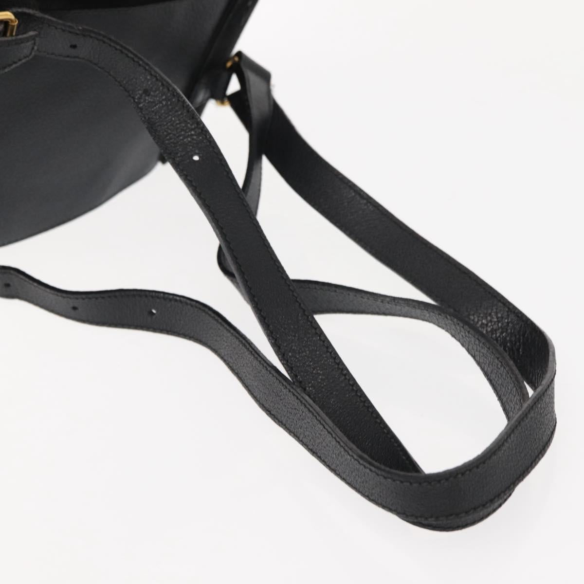 GUCCI Bamboo Backpack Suede Black Gold 003 58 0030 Auth ep11366