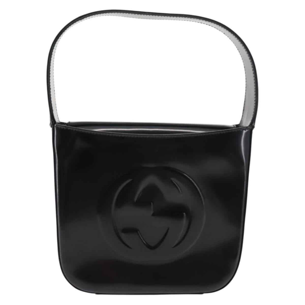GUCCI Soho Shoulder Bag Enamel Black 007 2023 0249 Auth ep11367